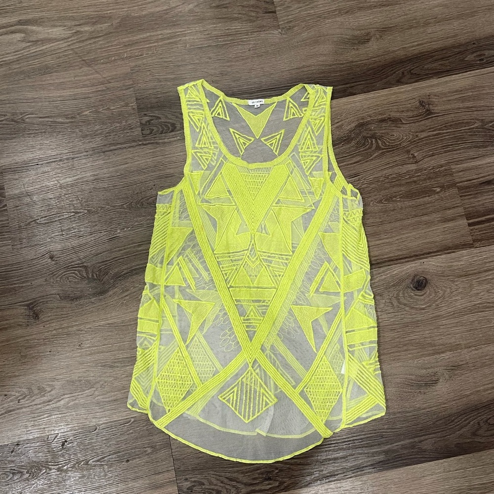 Neon sheer top